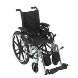 Drive Medical Viper Wheelchair with Flip Back Removable Arms, Desk Arms, Elevating Leg Rests, 12'' Seat