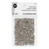Dritz Hooks & Eyes Size 3 Nickel 96 Sets Fasteners