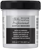 Winsor & Newton Professional Acrylic Medium, Satin UV Varnish, 225ml (7.6oz)