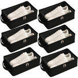 Srajanaa Shoe Storage & Travel Organizer Black Shoe Bags, Dustproof Covers, Portable Footwear Pouches For Packing & Closet Sto