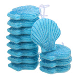 Acellegic 12 Pcs Shell Sponge Dish Scrubber Dual Sided Non Scratch Dish Washing Scrubbers Reusable Household Cleaning Kitchen To