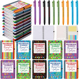 Dunzoom 40 Pcs Welcome Back to School Gifts Bulk Spiral Notebooks with Sticky Notes Motivational Pens First Day of School Notepa