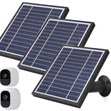 iTODOS Solar Panel Works for Arlo Pro and Arlo Pro2 Camera,11.8feet Power Cable and Adjustable Mount (3 Pack,Black)