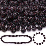 150 Pcs Dark Purple Rhinestone Beads for Jewelry Making, Sparkle Crystal Clay Christmas for Bracelet Baseball Necklace Earring C