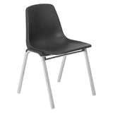 NPS 8100 Series Poly Shell Stacking Chair, Black