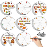 COcnny Fall Thanksgiving Coloring Craft- 24 Sets Color Your Own Thankful Art Craft DIY Wheel Cards for Kids, Autumn Turkey Pumpk