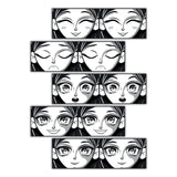 woopme Smiley Cartoon Anime Printed Bookmark Magnetic for Students Kids Book Lovers Readers Gift Magnetic Page Clips Folding 5 P