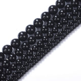Natural Stone Beads 6mm Black Onyx Agate Gemstone Round Loose Beads Crystal Energy Stone Healing Power for Jewelry Making DIY,1