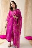 Anni Designer Women'S Rayon Blend Straight Printed Kurta With Pant & Dupatta (Mangai Pink_5Xl_Pink_Xxxxx-Large),Pink,5XL,Rayon Blend,Classic,