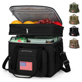 Maelstrom Tactical Lunch Box for Men, 23L Insulated Lunch Bag, Expandable Double Deck Cooler Bag, Lightweight Leakproof Tote Bag