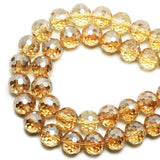 DIQIO 8mm Sparkle 96 Faceted Disco Crystal Beads (65-72pcs, Amber)