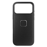 Peak Design Mobile Everyday Phone Case for iPhone 17 Pro, Charcoal, Slim Profile, Drop Protection, Weatherproof Fabric Shell, Sl