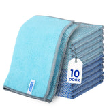 iKLYN 10 Pack Wire Dishcloth Double Layer NonScratch No Odor Reusable Mesh Microfiber Multipurpose Dishwashing Rag for Wet an
