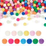Fashewelry 195pcs 12mm Bayberry Beads ABS Plastic Round Beads Mixed Color Bubblegum Beads for Beading Bracelets Necklace Jewelry