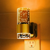 Night Light, 1-Pack Modern Night Lights Plug into Wall, Dimmable Amber Night Light with Auto Light Sensor, Wall Sconce-style Des