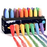MASSRT 18 Colors Triangle Jumbo Crayons for Toddlers, 99% Unbreakable Non-toxic Crayon Gifts, Easy to Hold Washable Crayons for