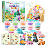 Drama Planet Air Dry Clay Kit for Kids - 18 Cans of Modeling Clay, 46-Page Guidebook with 26 Character Tutorials, Great Gift for