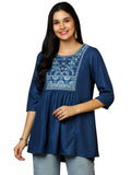 Libas Women'S A-Line Kurtis (58240B_Blue