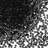 Black Seed Beads 200 Grams About 6500pcs, 3mm 8/0 Glass Craft Beads for Making Earrings, Bracelets, Pendants, Waist Jewelry,DIY
