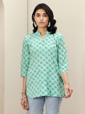 Libas Women'S Cotton Blend Solid Straight Kurtis (29671_Sea Green_L)