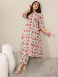 Libas Women'S Cotton Kurta Set (400428_Off White 1_Xl)