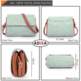 Adisa Women Girls Dual Cross Body Sling Bag (Sl5158-Grn),Green,,B0F6ZQDYPG