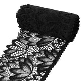 5 Yards Black Lace Trim, 4 Inch Wide Elastic Vintage Lace Fabric Trim, 1 Roll Applique Black Laces Ribbon for Wedding Dress, Bri