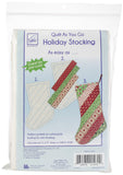 June Tailor Quilt As You Go Holiday Striped Stocking -- 1/Pack, Off White