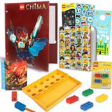 Minecraft LEGO School Supplies for Boys Set ~ 12 Pc Hardcover LEGO Notebook, LEGO Folder, Utility Case, Stickers, LEGO Erasers,