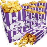 CUSINIUM 1oz Purple Paper Popcorn Bags (100-pack) - Carnival Theme - Customizable