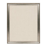 DesignOvation Macon Framed Linen Fabric Pinboard, 23x29, Pewter