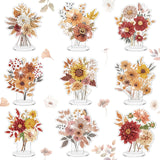 Kosiz 9 Pcs Thanksgiving Diamond Painting Tabletop Decorations Fall Wildflower Diamond Art Kits for Adults Double Sided Acrylic