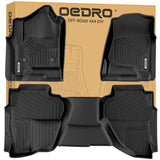 OEDRO Floor Mats Fits for 2014-2018 Chevrolet Silverado/GMC Sierra 1500 Double Cab, 2019 Silverado LD/Sierra Limited; 2015-2019