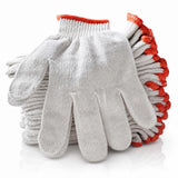 Qugzegx 12 Pairs Cotton Knit Work Gloves for Men Women, Gardening Gloves for Yard Work, Everyday Work Use Gloves for Constructio