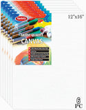 Variety Canvas 12 X 16 Inch Cotton Canvas Board For Painting, 7Oz Primed, Pack Of 6 Piece - White