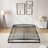 IDEALHOUSE Low Profile Full Bed Frame, 6 Inch Heavy Duty Metal Full Size Platform Bed Frame, Mattress Foundation with Steel Slat