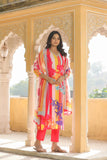 Anni Designer Women'S Cotton Blend Straight Printed Kurta With Pant & Dupatta (Kapila Red-Nw_S_Red_Small),Red,S,,,