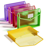 ThinkTex Plastic Expanding File Folder, Transparent Envelopes with Snap Closure,Suitable for Home, Office, School and Hospital,
