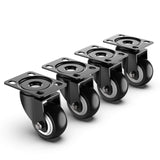 2 inch Swivel Caster Wheels without Brake and No Noise Wheels, Heavy Duty Casters Total Capacity 600lbs (Pack of 4)