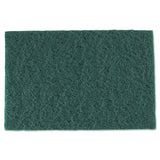 Royal S960 MediumDuty Scouring Pad, 6 x 9, Green (Case of 60)