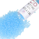 Miyuki Delica Seed Beads - Size 11/0 (1.6 mm), DB0747, Matte Transparent Light Blue,7.2 g, Approx. 1440 Beads, Made in Japan