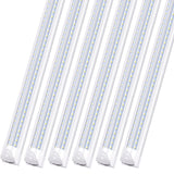 LIGHEART 8FT LED Shop Light Fixture,Integrate T8 Linkable Shop Lights,Plug and Play,100W 6000K,Fluorescent Tube Lamp Replacement
