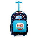 J World New York Kids Sparkle Rolling Backpack, Robot, One Size