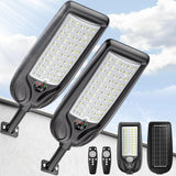 Solar Street Lights Outdoor Waterproof,30000LM Dusk to Dawn Solar Lights with Motion Sensor and Remote Control Solar Powered LED