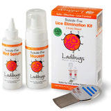 LADIBUGS One and Done Lice Treatment Kit - 3-Step Elimination - Comb, Mousse, Serum | Natural & Effective Head Lice & Nit Fix |