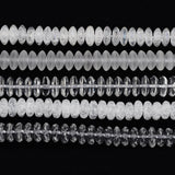 RUBYCA Natural AAA Grade Quartz Crystal Clear Mix Rondelle Beads for Jewelry Making (1 Strand, 8mm)