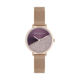 French Connection Spring-Summer 2021 Analog Purple Dial Women'S Watch-Fcn0008M-R Women Rose Gold Band French Connection Stainles