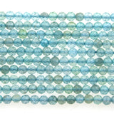 MJDCB 3mm Faceted Natural Apatite Round Loose Beads for Jewelry Making DIY Bracelet Necklace