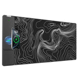 Wireless Charging Mouse Pad, 31.5inchx15.8inch Large Desk Mat, Smooth Glide