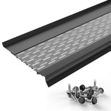 Waterlock Micromesh 6 inch Gutter Guards Leaf Protection, 1 Feet Sample Pack Black, Stainless Steel Mesh, Aluminum Gutter Covers